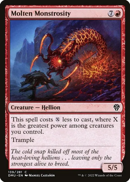 Molten Monstrosity, Magic card DMU 139 — Dominaria United set