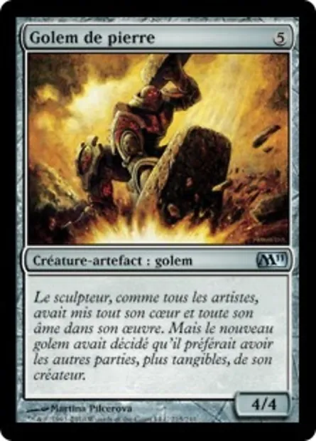 Golem de pierre, carte Magic M11 215 — extension Magic 2011