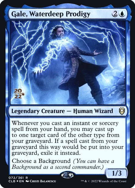 Gaele, prodige d'Eauprofonde, carte Magic PCLB 72s — extension Battle for Baldur's Gate Promos