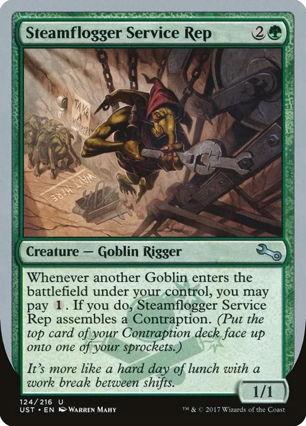 Steamflogger Service Rep, Magic card UST 124 — Unstable set