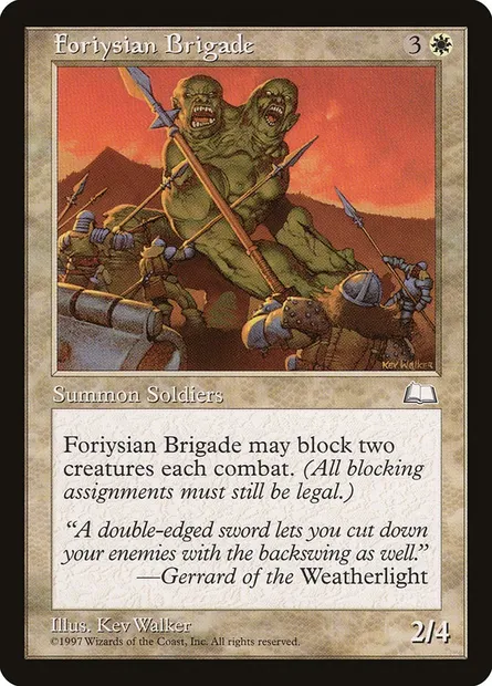 Foriysian Brigade, Magic card WTH 14 — Weatherlight set