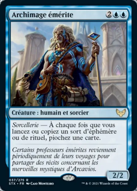 Archimage émérite, carte Magic STX 37 — extension Strixhaven: l'Académie des Mages
