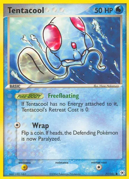 Tentacool, Pokémon card HL 77 — Hidden Legends set