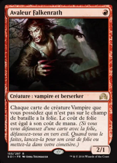 Avaleur Falkenrath, carte Magic SOI 155 — extension Ténèbres sur Innistrad
