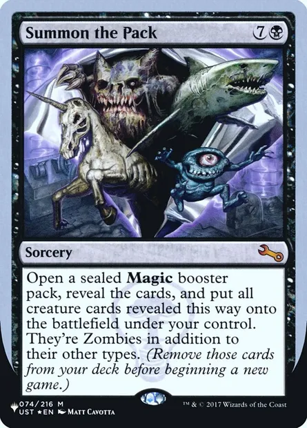 Summon the Pack, Magic card ULST 25 — The List (Unfinity Foil Edition) set