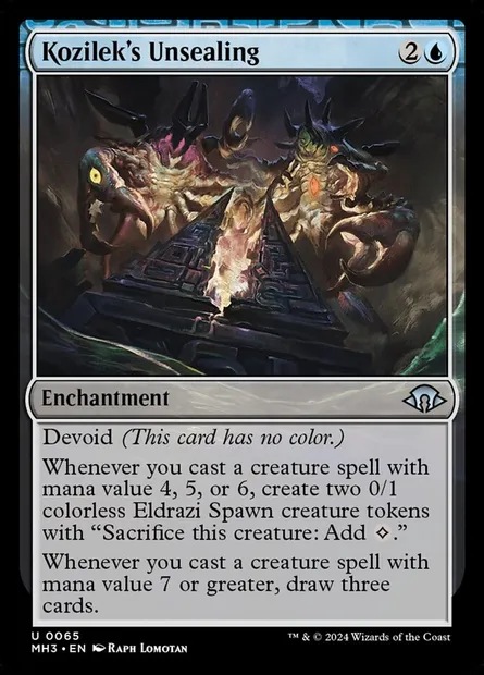 Kozilek's Unsealing, Magic card MH3 65 — Modern Horizons 3 set