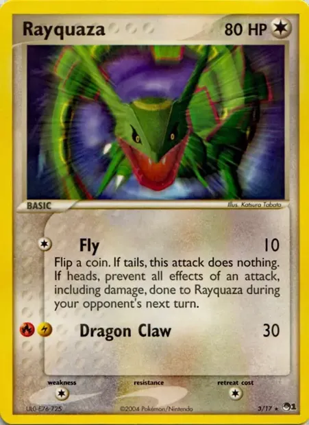 Rayquaza, carte Pokémon P1 3 — extension POP Série 1