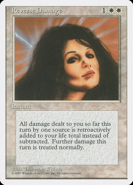 Inversion des dégâts, carte Magic 4ED 45 — extension Quatrième Edition