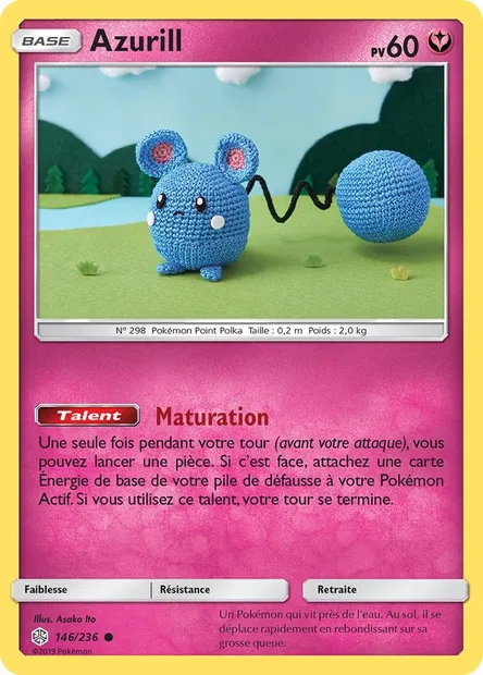 Azurill, carte Pokémon CEC 146 — extension Éclipse Cosmique