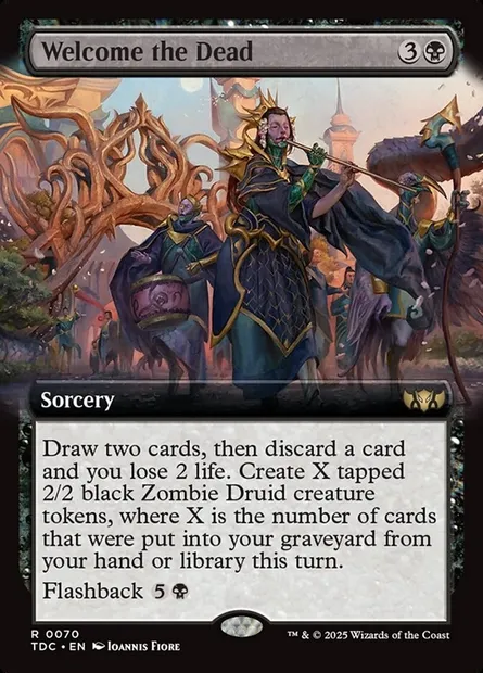 Welcome the Dead, Magic card TDC 70 — Tarkir: Dragonstorm Commander set