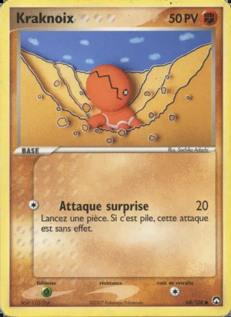 Kraknoix, carte Pokémon PK 68 — extension EX Gardiens du Pouvoir