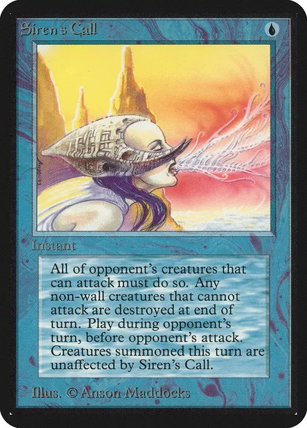 Siren's Call, Magic card LEA 77 — Limited Edition Alpha set
