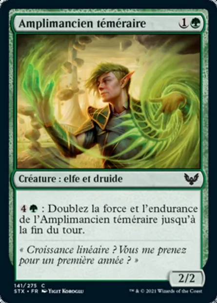 Amplimancien téméraire, carte Magic STX 141 — extension Strixhaven: l'Académie des Mages