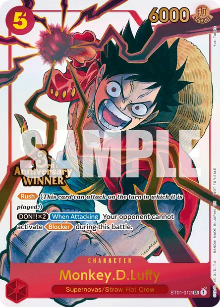 Monkey D. Luffy, carte One Piece ST01-012 — extension Straw Hat Crew