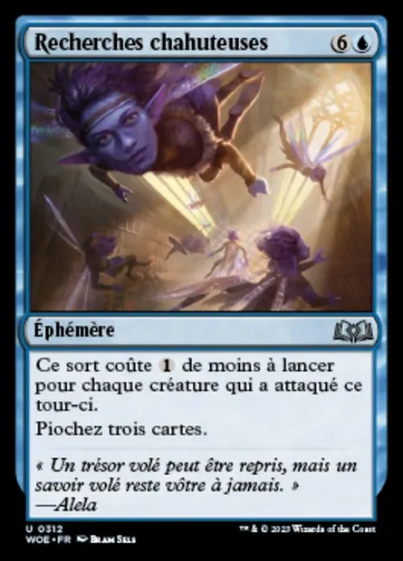 Recherches chahuteuses, carte Magic WOE 312 — extension Wilds of Eldraine