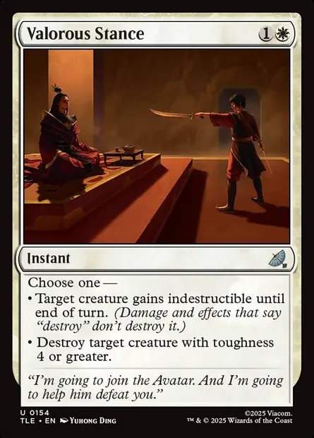 Valorous Stance, Magic card TLE 154 — Avatar: The Last Airbender Eternal set