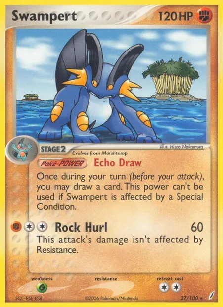 Swampert, Pokémon card CG 27 — Crystal Guardians set