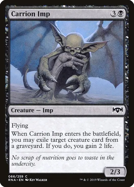 Carrion Imp, Magic card RNA 66 — Ravnica Allegiance set