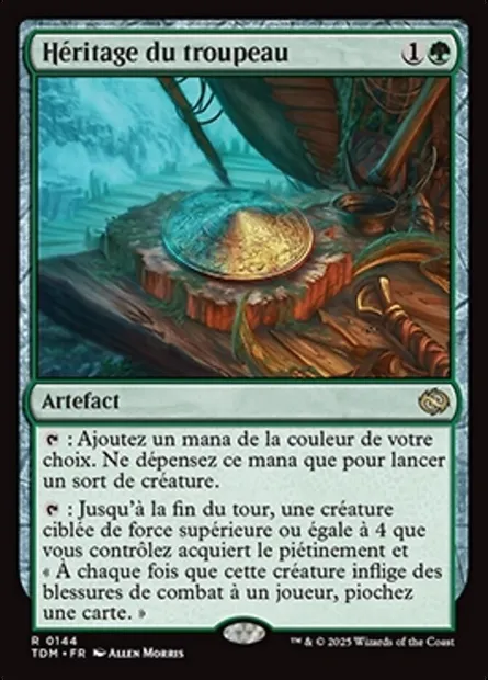 Héritage du troupeau, carte Magic TDM 144 — extension Tarkir: Dragonstorm