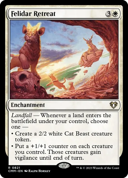 Felidar Retreat, Magic card CMM 821 — Commander Masters set
