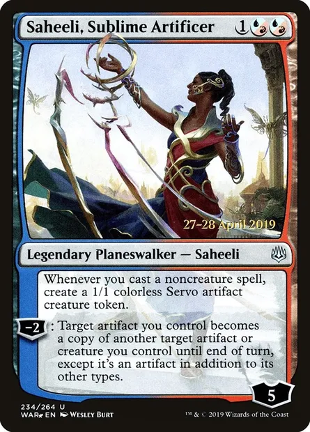 Saheeli, Sublime Artificer, Magic card PWAR 234s — War of the Spark Promos set