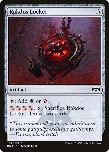 Rakdos Locket, Magic card RNA 237 — Ravnica Allegiance set