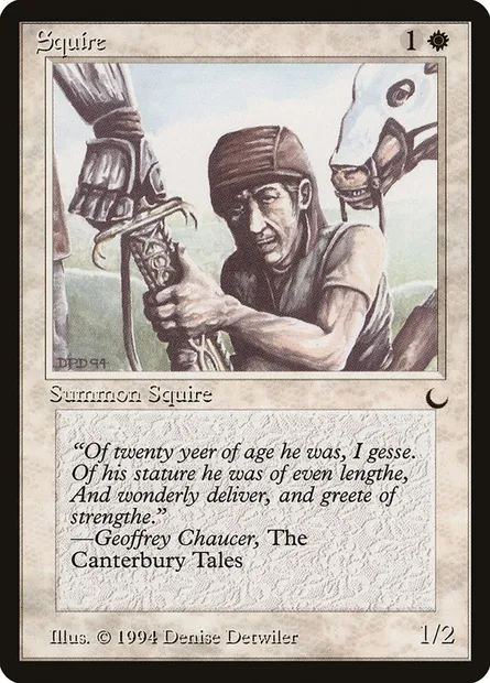 Écuyer, carte Magic DRK 17 — extension The Dark