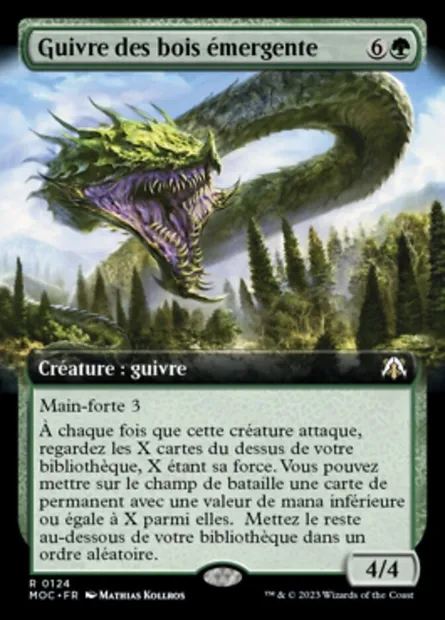 Guivre des bois émergente, carte Magic MOC 124 — extension March of the Machine Commander
