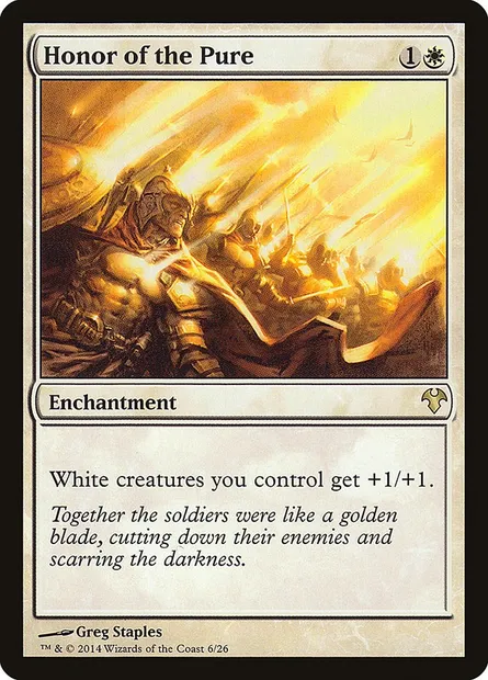 Honneur des purs, carte Magic MD1 6 — extension Modern Event Deck 2014