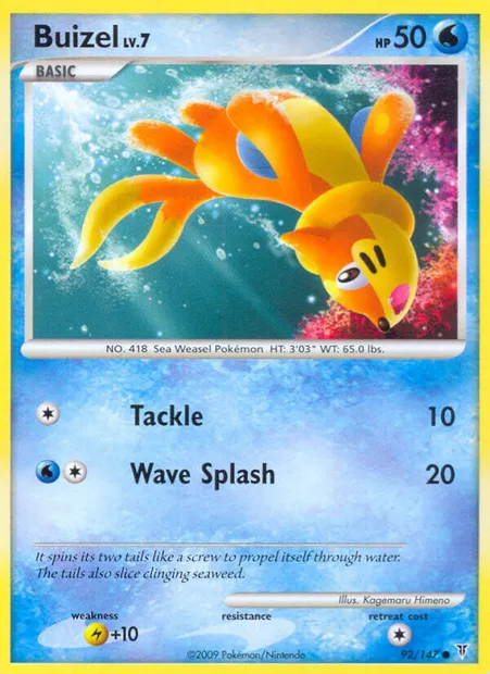 Buizel, Pokémon card SV 92 — Supreme Victors set
