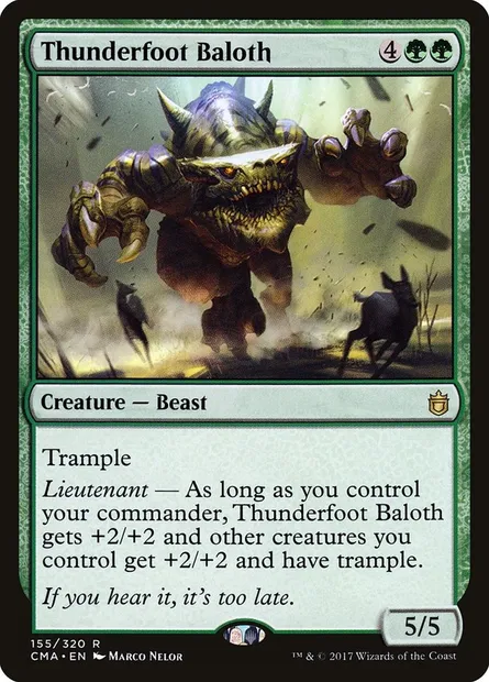Thunderfoot Baloth, Magic card CMA 155 — Commander Anthology set