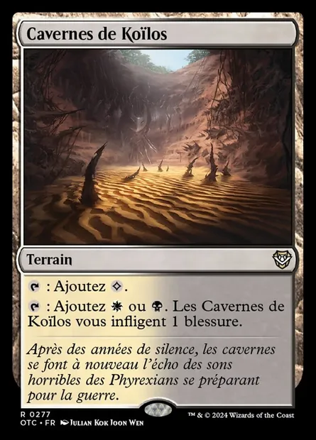 Cavernes de Koïlos, carte Magic OTC 277 — extension Outlaws of Thunder Junction Commander