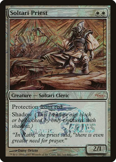 Soltari Priest, Magic card PJSE 1E07 — Junior Series Europe set