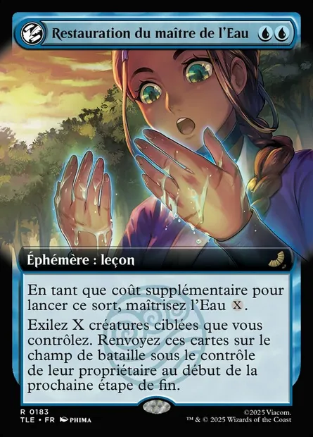 Restauration du maître de l'Eau, carte Magic TLE 183 — extension Avatar: The Last Airbender Eternal