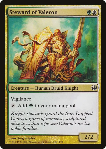 Steward of Valeron, Magic card DDG 11 — Duel Decks: Knights vs. Dragons set