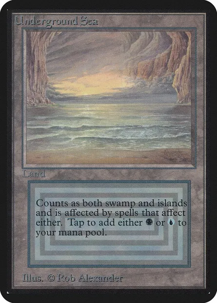 Mer souterraine, carte Magic LEA 285 — extension Limited Edition Alpha
