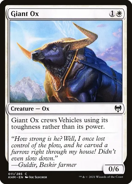 Giant Ox, Magic card KHM 11 — Kaldheim set