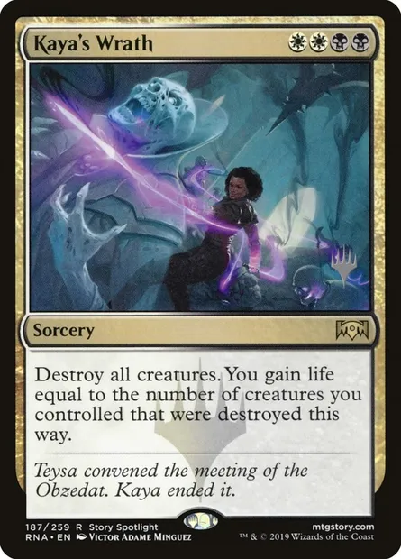 Colère de Kaya, carte Magic PRNA 187p — extension Ravnica Allegiance Promos