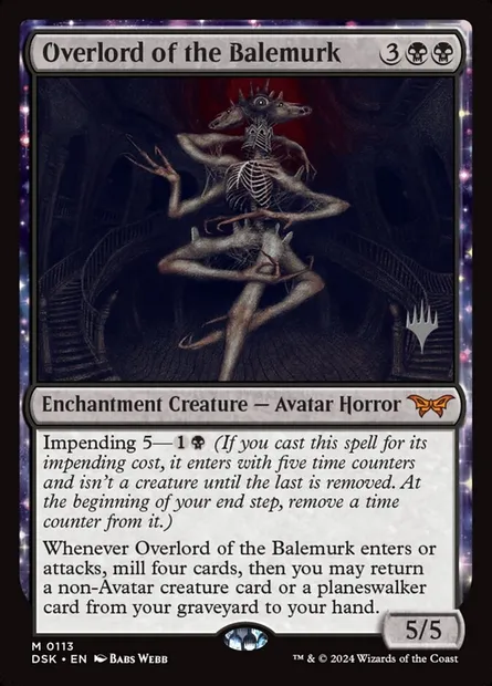 Suzerain de Sombreur, carte Magic PDSK 113p — extension Duskmourn: House of Horror Promos