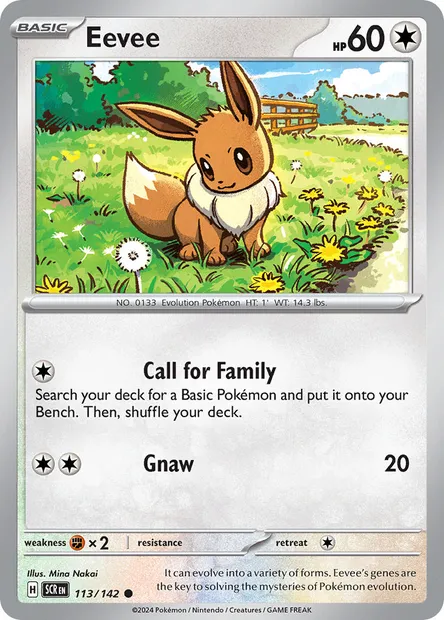 Eevee, Pokémon card SCR 113 — Stellar Crown set