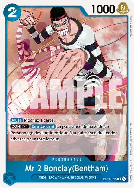 Mr 2 Bonclay(Bentham), carte One Piece OP16-055 — extension L'HEURE DE LA BATAILLE DÉCISIVE