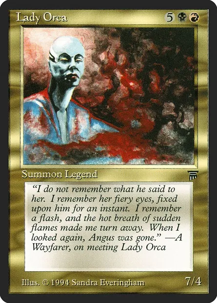 Lady Orca, carte Magic LEG 241 — extension Legends