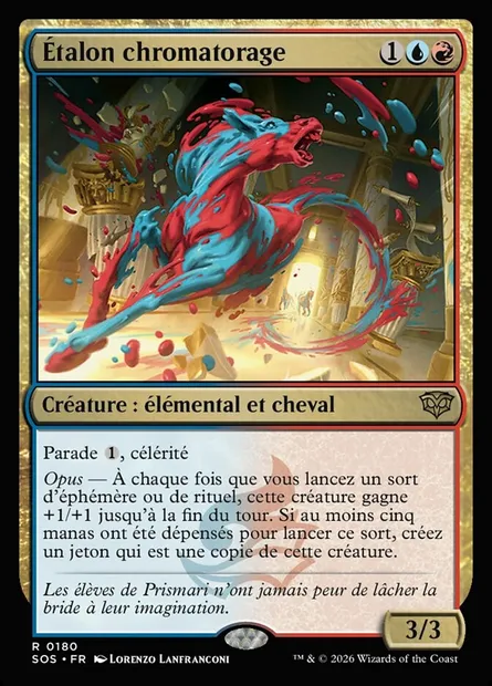 Étalon chromatorage, carte Magic SOS 180 — extension Secrets of Strixhaven