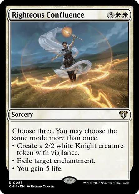 Righteous Confluence, Magic card CMM 53 — Commander Masters set