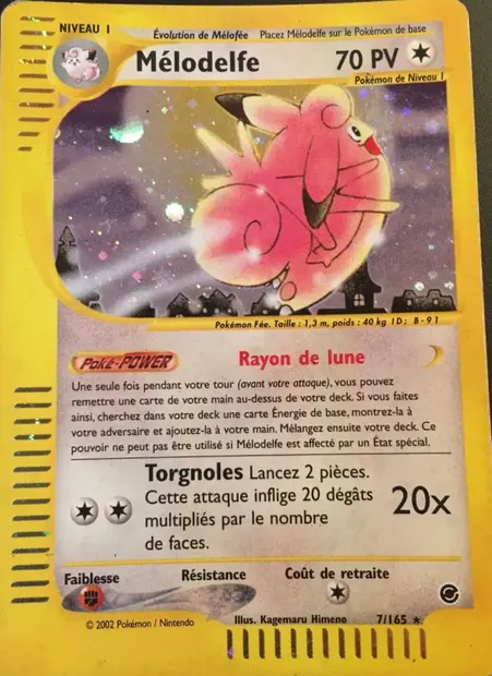 Mélodelfe, carte Pokémon EX 7 — extension Expedition