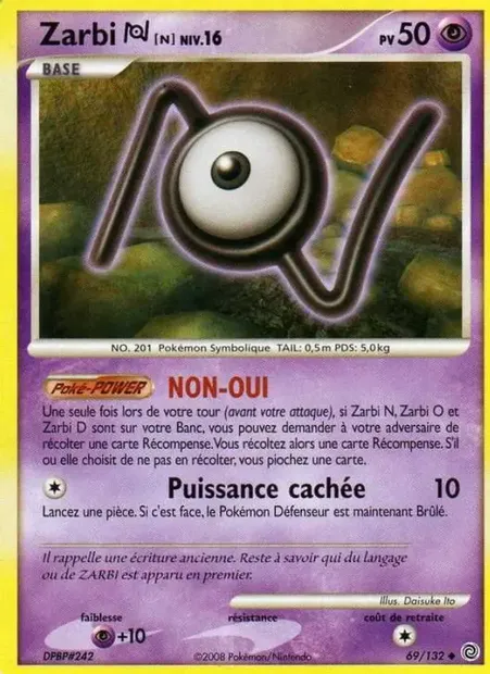 Zarbi N, carte Pokémon SW 69 — extension Merveilles Secrètes