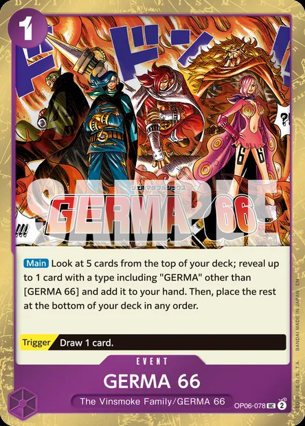 GERMA 66, One Piece card OP06-078 — WINGS OF THE CAPTAIN set