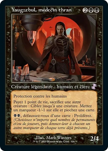 Yaugzebul, médecin thran, carte Magic TSR 336 — extension Spirale Temporelle Remastered