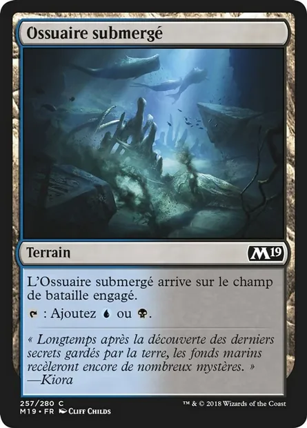 Ossuaire submergé, carte Magic M19 257 — extension Core Set 2019