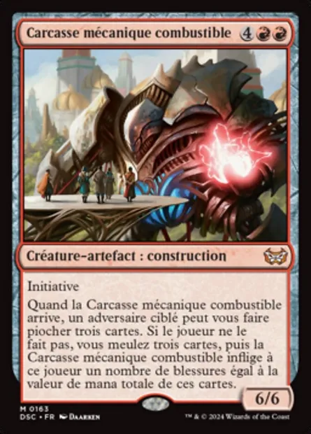 Carcasse mécanique combustible, carte Magic DSC 163 — extension Duskmourn: House of Horror Commander